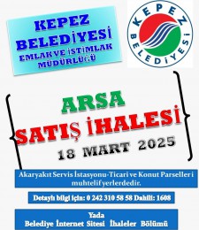 ihaleli arsa satış