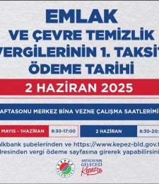 Haftasonu Merkez Bina Vezne Çalışma Saatlerimiz