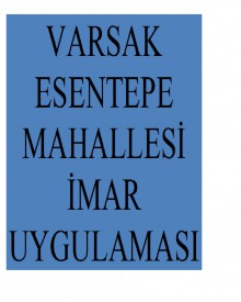 VARSAK ESENTEPE MAHALLESİ