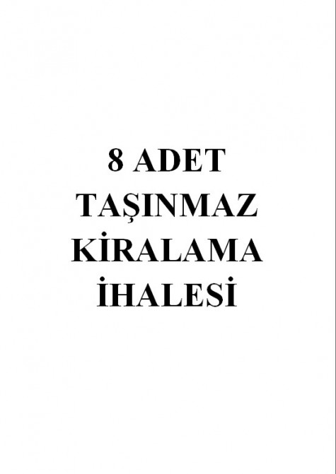 KEPEZ BELEDİYE BAŞKANLIĞI 8 ADET TAŞINMAZ KİRALAMA İHALESİ