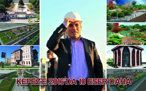 Kepez’e 2016’da 10 eser daha