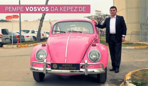 Pembe Vosvos da Kepez\'de