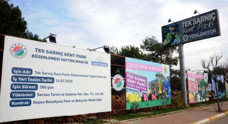 Tek Sarnıç Kent Parkı yenileniyor