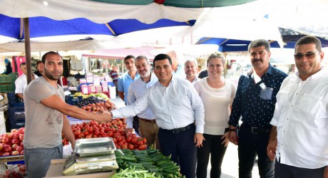 Başkan Tütüncü pazar denetiminde