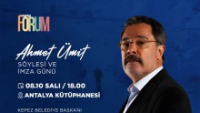 Kepez Forum’un Ekim konuğu: Şair ve yazar Ahmet Ümit