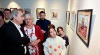 Kocagöz karikatür sergisinin açılışını yaptı