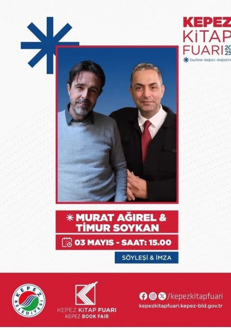 Gazeteci Murat Ağırel ve Timur Soykan Kepez Kitap Fuarı’nda