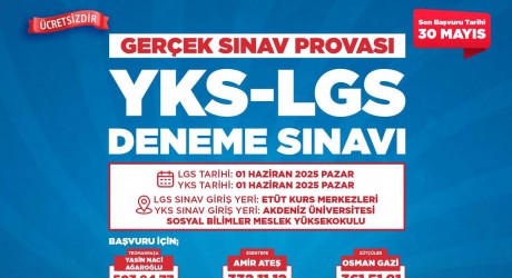 Kepez’den ücretsiz YKS ve LGS deneme sınavı fırsatı