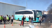 Kepez personeline uygulamalı yangın eğitimi