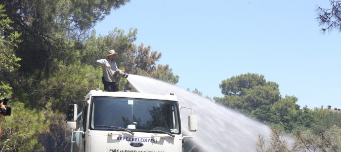 Kepez’den Orman yangınına müdahale desteği