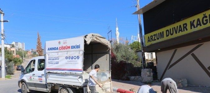 Kepez’in Anında Çözüm Ekibi 7/24 iş başında