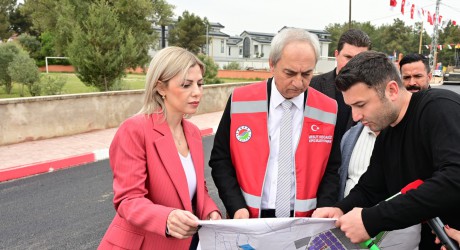 Duacı’da alt yapı çalışmaları tamamlanan 34 sokağa sıcak asfalt  