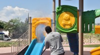 Kepez’de park ve oyun alanlarında hijyen seferberliği