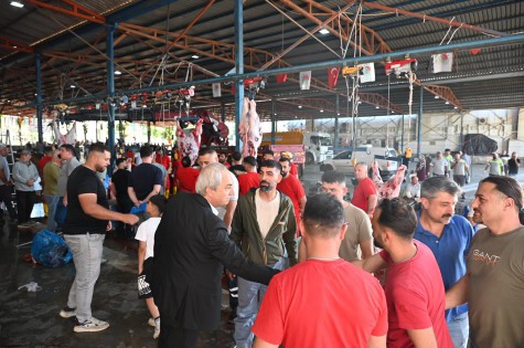 Kocagöz, kurban kesim yerlerini denetledi