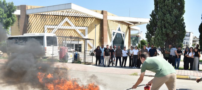 Kepez’de deprem ve yangın tatbikatı